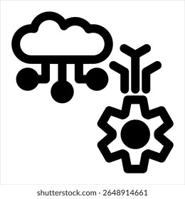 ícone preto da api ilustração de vetor no plano de fundo branco