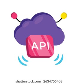 API Cloud Vector style icon. Eps 10 file