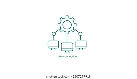 API-Verbindungsintegration, Vektorsymbol-Design