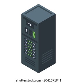 Api data server icon isometric vector. Software cloud. Program connection