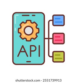 API design Filled Icons , Vector illustration