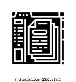 api documentation technical writer glyph icon vector. api documentation technical writer sign. isolated symbol illustration