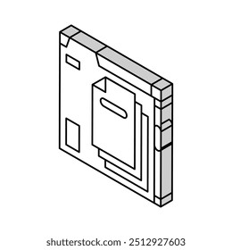 documentação da api escritor técnico ícone isométrico vetor. documentação da api sinal do escritor técnico. símbolo isolado ilustração