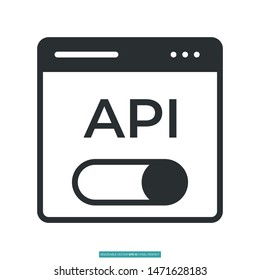 API Enable Your Product icon vector illustration logo template for many purpose