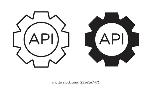 API Filled flat icons set for apps and web ui designs.