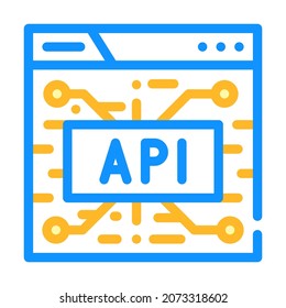 api financial technology color icon vector. api financial technology sign. isolated symbol illustration