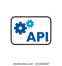 API Framework Web Services Development Icon Label Design Vector