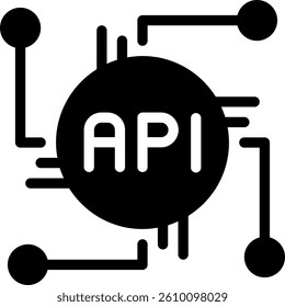 api glyph icon illustration vector