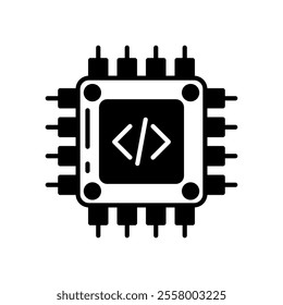 API Glyph Icon, Vector illustration