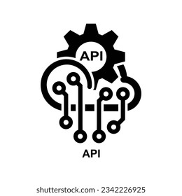 API Icon. Cloud api icon. Application programing interface web service isolated on background vector illustration.