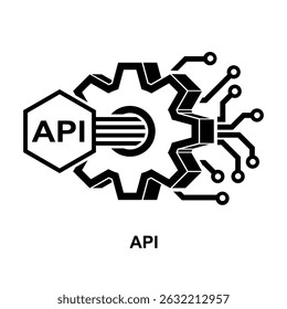 API Icon. Cloud api icon. Application programing interface web service isolated on background vector illustration.
