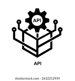API Icon. Cloud api icon. Application programing interface web service isolated on background vector illustration.
