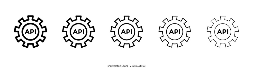 API icon concept. graphic design, logo, Web, UI.