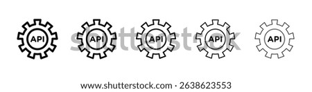 API icon concept. graphic design, logo, Web, UI.