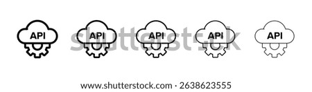 API icon concept. graphic design, logo, Web, UI.