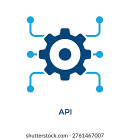 Api Icon Dual Tone Style. Vector Illustration For Graphic Design