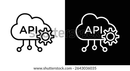 API icon Flat style logo vector. perfect for UI designs