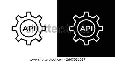 API icon Flat style logo vector. perfect for UI designs