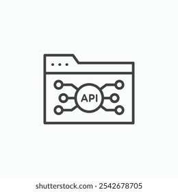 Ícone de API definido na cor preta