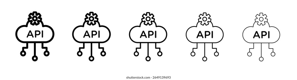 Icono de API ilustración simple logo art