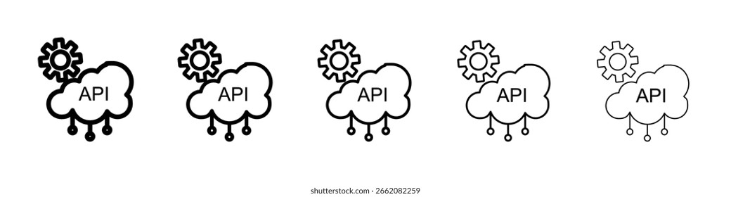 API icon Symbol concept for web design.simple line vector icon. logo illustration.