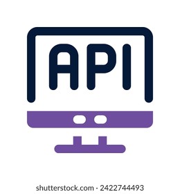 api icon. vector dual tone icon for your website, mobile, presentation, and logo design.