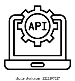 API icon vector image. Can also be used for web apps, mobile apps and print media.