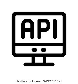api icon. vector line icon for your website, mobile, presentation, and logo design.