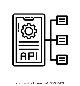 API  icon in vector. Logotype
