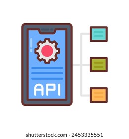 API  icon in vector. Logotype

