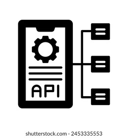 API  icon in vector. Logotype
