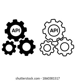 Api icon vector set. integration illustration sign collection. algorithm symbol.
