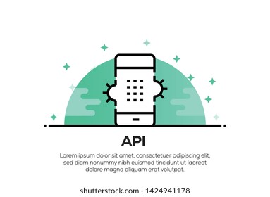 API AND ILLUSTRATION ICON CONCEPT