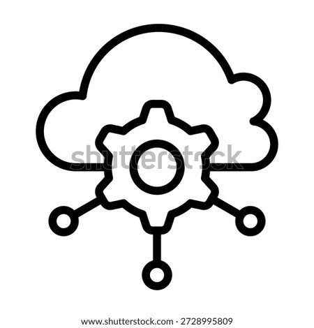 Api Integration Icon - Black Outline Icons Style For Accounting and Business