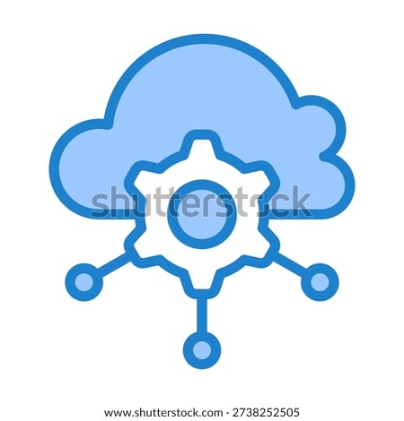 Api Integration Icon With Blue Color For Accounting and Business