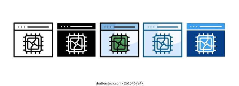 Api Integration Icon Set Multiple Style Collection