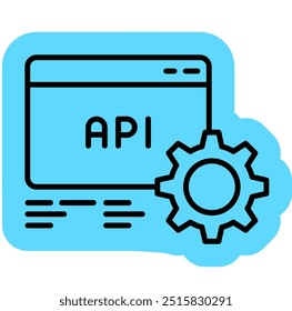 API integration Icon, Tech bussines