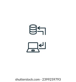API interface icon. Monochrome simple sign from data analytics collection. API interface icon for logo, templates, web design and infographics.