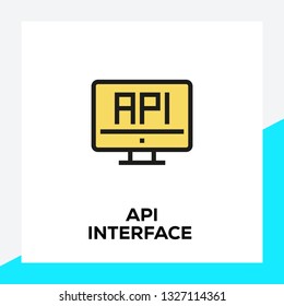 API INTERFACE LINE ICON SET