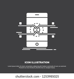 Api, interface, mobile, phone, smartphone Icon. glyph vector symbol for UI and UX, website or mobile application