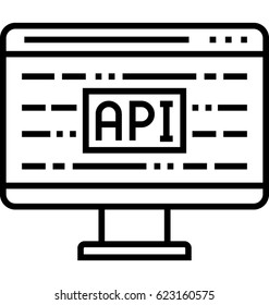 API Interface Vector Icon