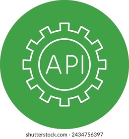 Api Line Circle Icon Design For Personal And Commercial Use.