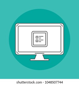 Api line icon on desktop
