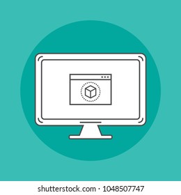 Api line icon on desktop