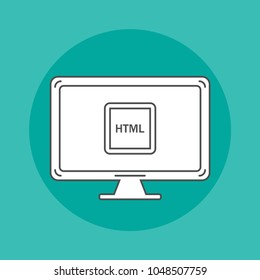Api line icon on desktop