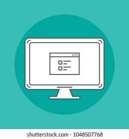 Api line icon on desktop
