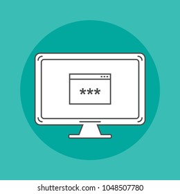 Api line icon on desktop