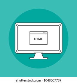 Api line icon on desktop