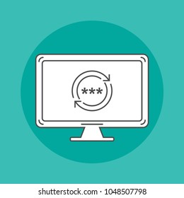 Api line icon on desktop