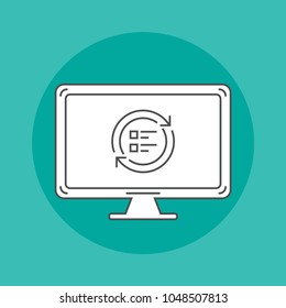 Api line icon on desktop